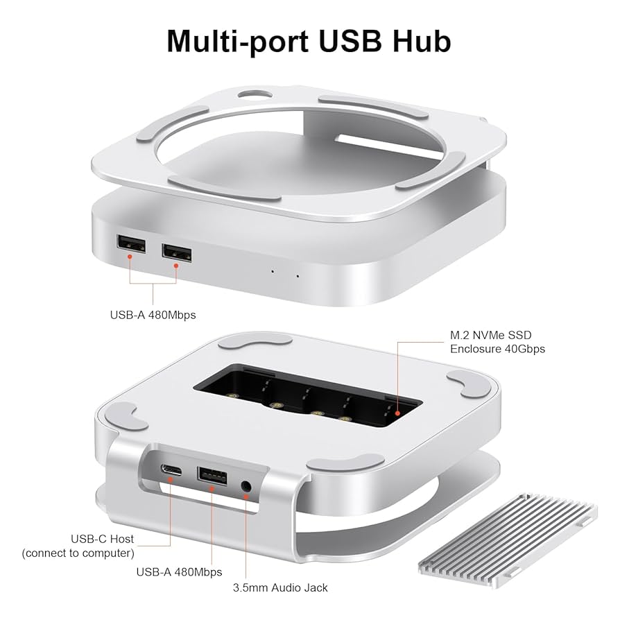Amazon.co.jp: Qwiizlab 40Gbps Mac mini M4/M4 Pro スタンド